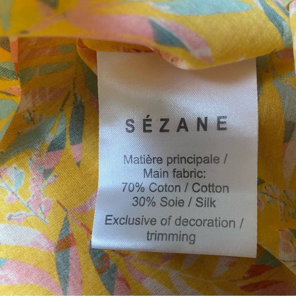 Sezane Yellow Floral Tie-Shoulder Camisole - Picture 11 of 13